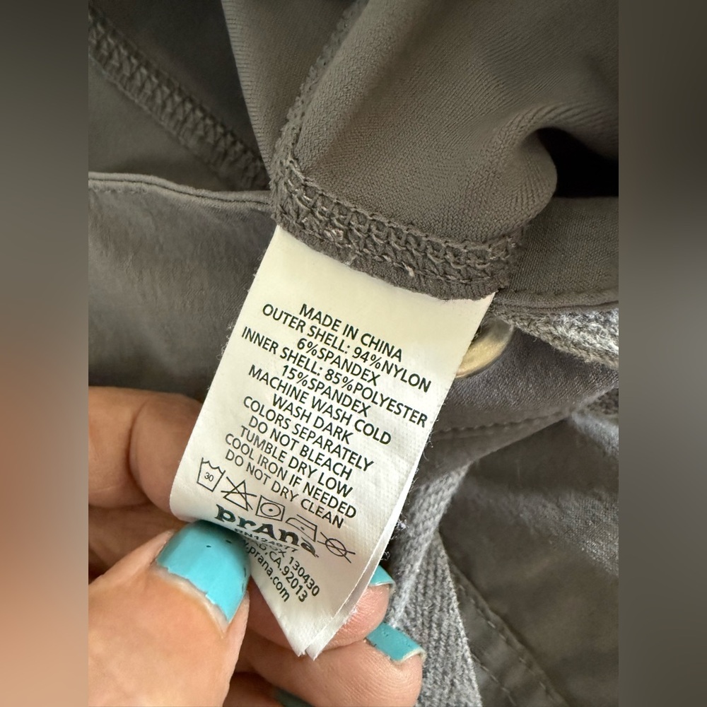 Prana Bliss Gray Drawstring Mini Skort S - image 6